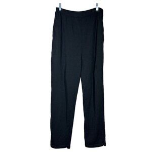 HELEN HSU NY Women’s Size 1X Black Santana Knit High Rise Pleated Slack Pants